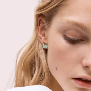 SOLD - NWT Kate Spade Figi Green Heritage Heart Earrings